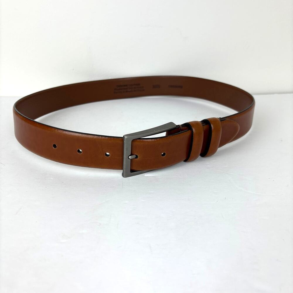 Brown Leather 1.25" Belt 30 Italy